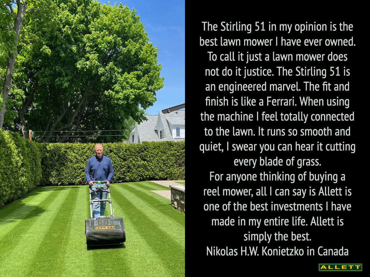 Allett Stirling 51 (20'') Battery Cylinder Mower